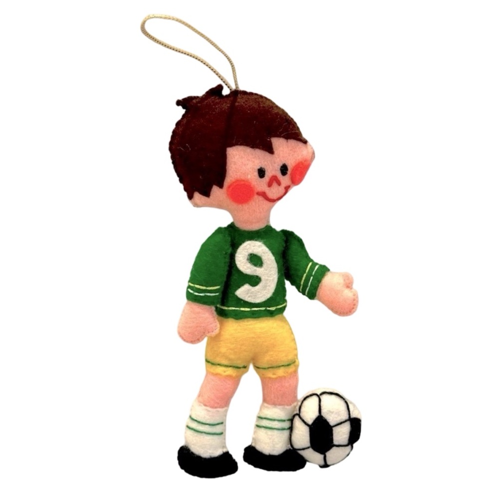 Vintage Bucilla Soccer Player #9 Holiday Christmas‎ Ornament
